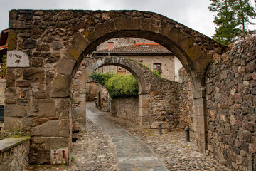 Neighborhood of the sun - Historic stone street in Potes - Cantabria.