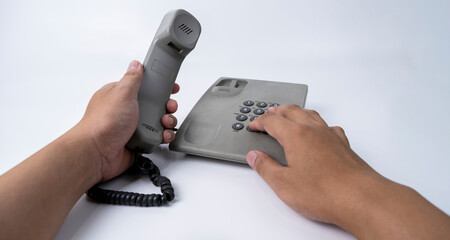 A wired telephone (or telefon) is a telephone connected to the public switched telephone network...