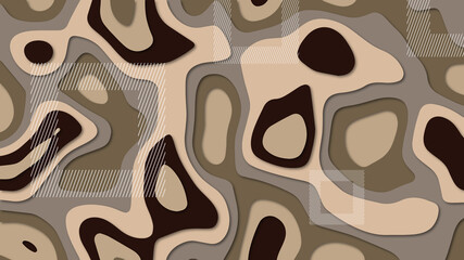 Paper cut background design in brown color. can be used as a PC background, video, or other footage according to your needs
