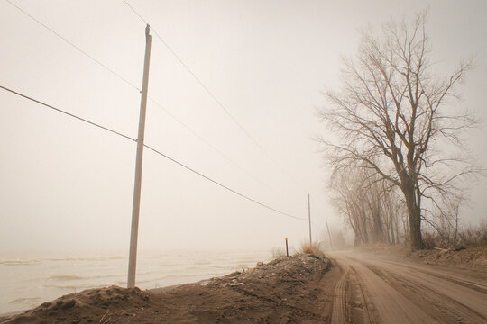 Mist Rolls over Beachside Road at Mid Day