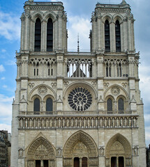 Cathedral Notre Dame de Paris is a most famous Gothic, Roman Catholic cathedral in Paris. France, Europe