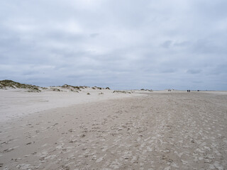 Sand dune landscape called Ladder to heaven on the island of Amrum, Germany.