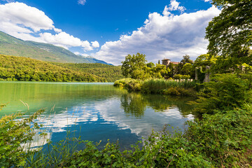 Lake of Toblino in Italy