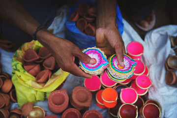 Diyas / oil lamps for sale for Diwali