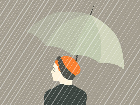 Woman with umbrella