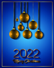 2022 Merry Christmas background for your seasonal invitations, festival posters, greetings cards. 