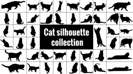 猫のシルエットコレクション