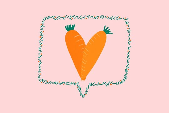 Love heart like carrots vegetables