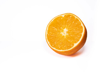Helf orange isolated on white background