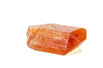 Macro tourmaline mineral stone on white background