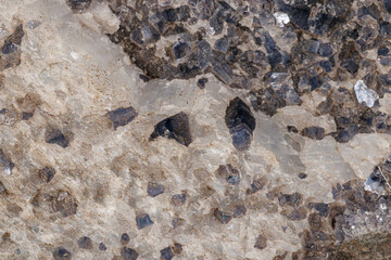 Macro stone Aegirine in charoite on white background