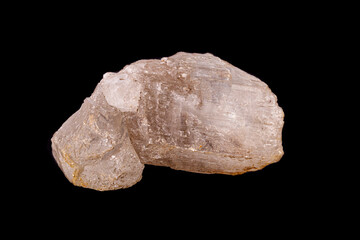 Macro stone gypsum mineral on black background