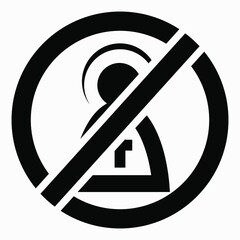 Icon of prohibition of church icons. Restriction on the carriage of icons. Stop exporting church attributes. Commercial line vector icon for websites and mobile minimalistic flat design.