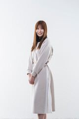 冬ファッションの女性