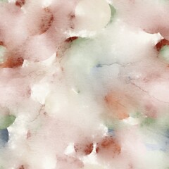 Seamless elegant geo watercolor wet on wet bleed surface pattern design for print. High quality illustration. Graphic repeat motif with intricate textures and realisitic cold press paper texture.