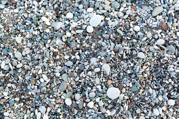 pebble stones on the sea beach
