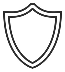 Shield icon. Protection symbol. Security emblem in line style