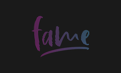 Fame typographic t-shirt  hoddie printing design