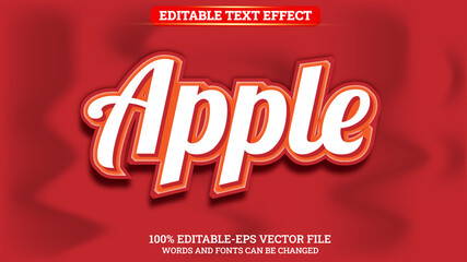 3D Text Style Editable Apple