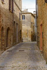 Obraz premium Moresco, medieval village in Fermo province, Marche, Italy