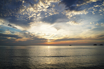 Sunset view from the beach