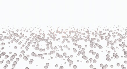 White spheres abstract 3d render illustration