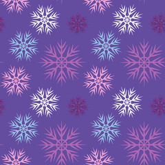 A seamless pattern on a square background is snowflakes. Design element