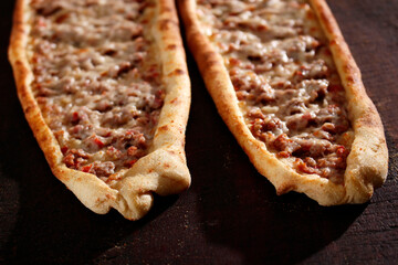 Meat and cheese pita. Konya, Turkey