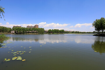 Waterfront City architectural scenery, North China