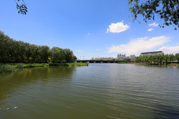 Waterfront City architectural scenery, North China