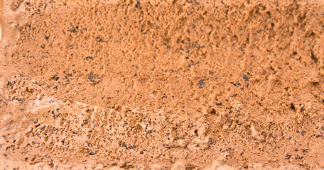 Texture ice cream Chocolate Chocolate Chip Surface, Top view Food concept, Blank for design.