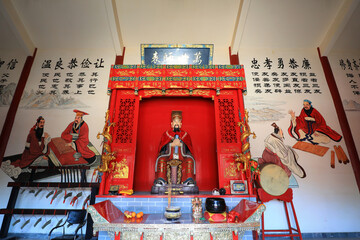 Confucius sculpture in the Confucian temple, North China