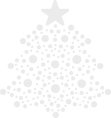 クリスマスツリー　イルミネーション　シルバー