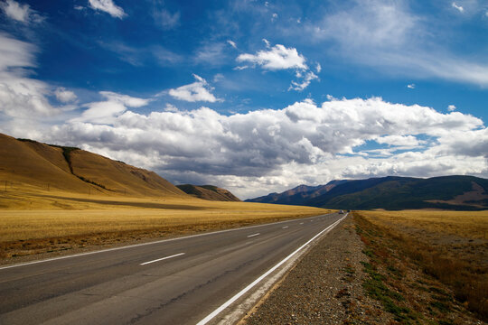 Chuisky tract in the Altai mountains. One of the most beautiful roads in the world. Russia. Altai