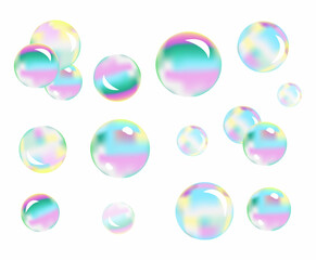 シャボン玉　イラスト素材