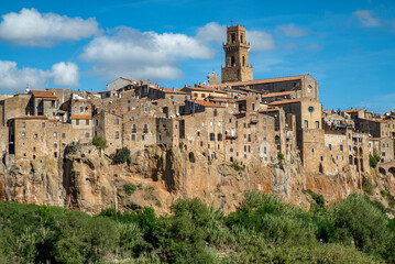 Fototapeta premium Amazing Scenic View of Ancient Town Pitigliano, Tuscany, Italy