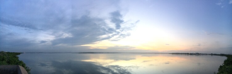 sunset over lake