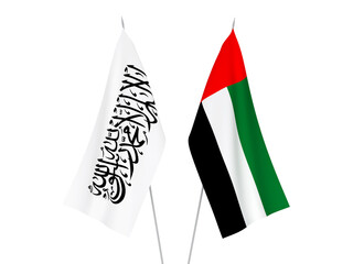 United Arab Emirates and Taliban flags
