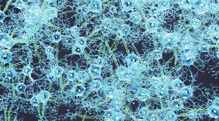 Realistic 3D Render of Neural Network