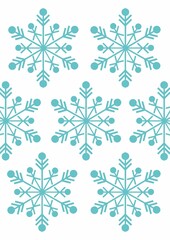 tablecloth-like background with repeating cold temperature symbols or snowflakes