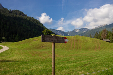 sign in the mountains