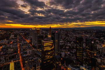 Sonnenuntergang  in Frankfurt am Main