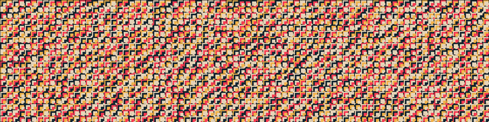 Fototapeta premium Abstract Geometric Pattern generative computational art illustration