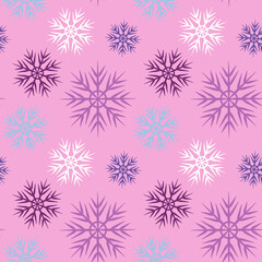 A seamless pattern on a square background is snowflakes. Design element