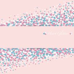 ハート型のラメ背景