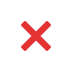Cross red icon