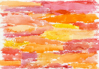 Abstract colorful watercolor on white paper
