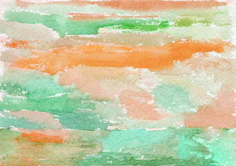 Abstract colorful watercolor on white paper