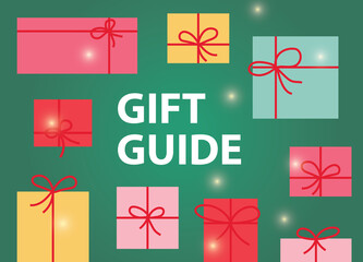 christmas gift guide, colorful presets pattern