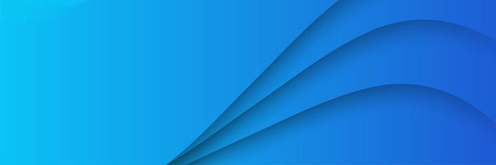 Modern blue 3d banner background with abstract waves